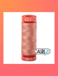 Aurifil 50 wt Peach Thread 220 Yards - L'Etoffe Fabrics LLC
