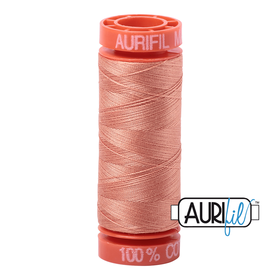 Aurifil 50 wt Peach Thread 220 Yards - L'Etoffe Fabrics LLC