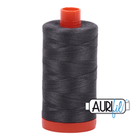 Aurifil 50wt Dark Pewter Cotton Thread Large Spool 1422 Yards - L'Etoffe Fabrics LLC