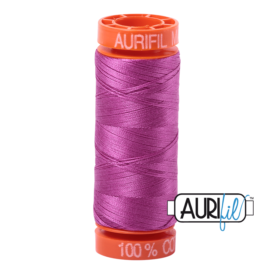 Aurifil 50wt Magenta Mako Cotton Thread 220 Yards - L'Etoffe Fabrics LLC