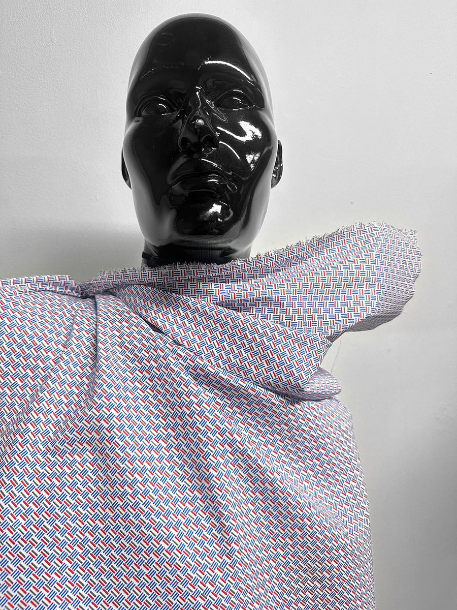 Basket Print Cotton Poplin - L'Etoffe Fabrics LLC