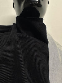 BC 1 7/8 Yard Piece Black Diagonal Courduroy - L'Etoffe Fabrics LLC