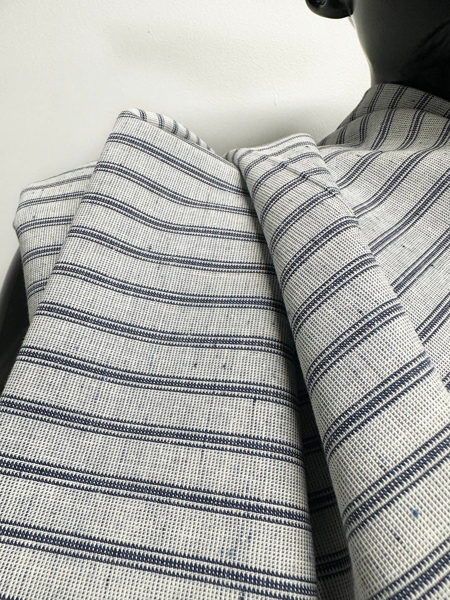 BC 2 Yards Cotton Striped with Slub Shirting - L'Etoffe Fabrics LLC