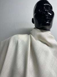 BC Chambray Linen Textured Weave Stripe - Ivory - L'Etoffe Fabrics LLC