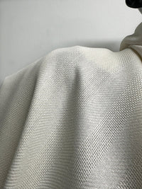 BC Chambray Linen Textured Weave Stripe - Ivory - L'Etoffe Fabrics LLC