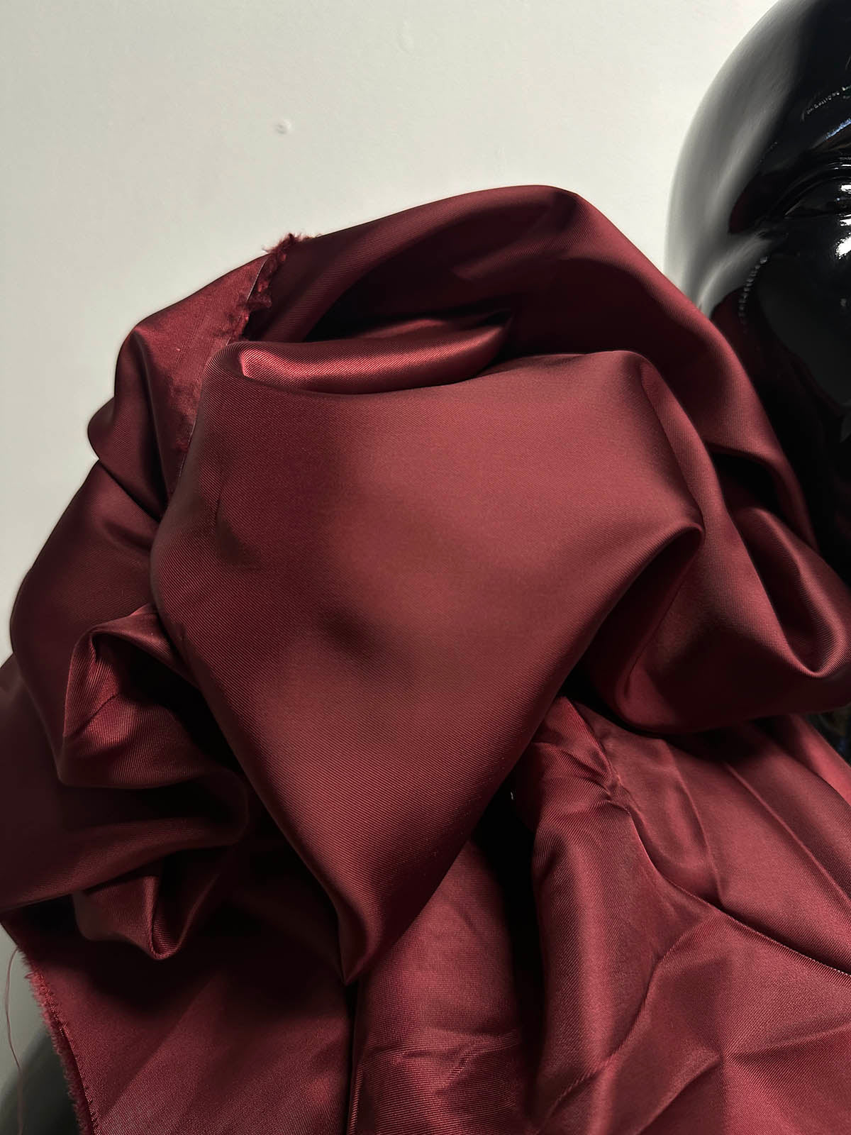 BC Cranberry Rayon Twill Suit Lining Fabric - L'Etoffe Fabrics LLC