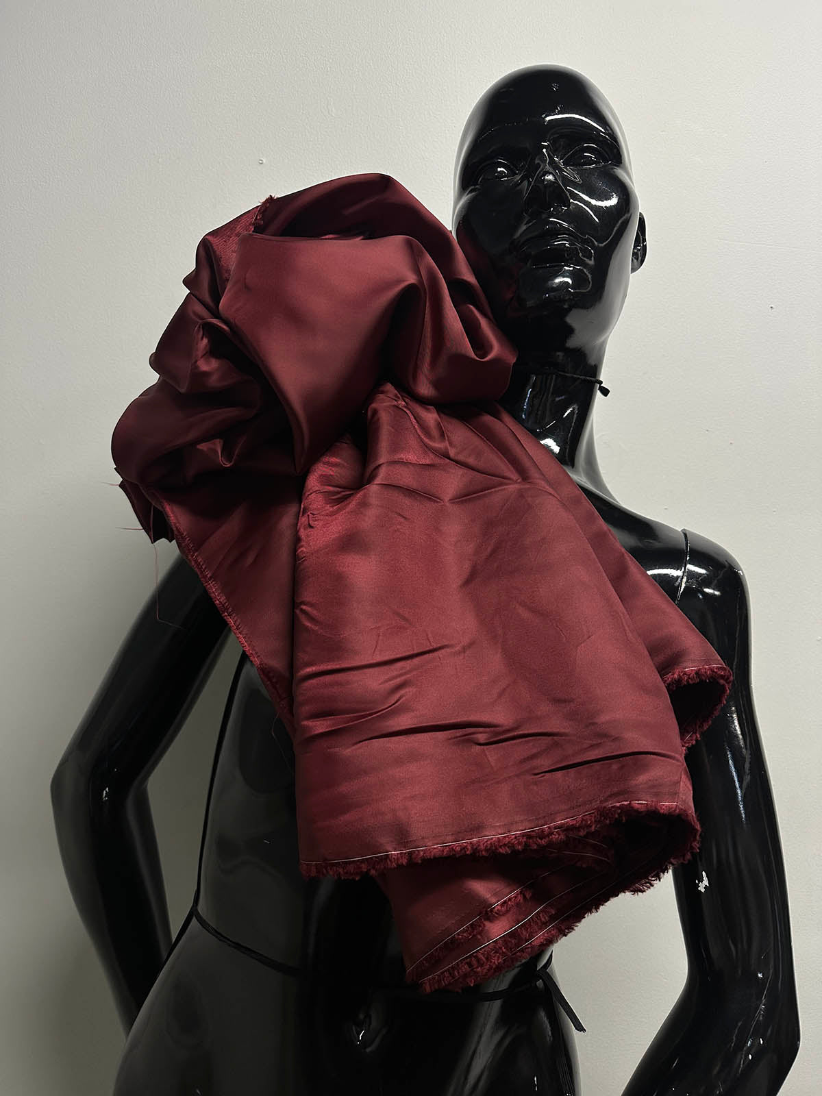 BC Cranberry Rayon Twill Suit Lining Fabric - L'Etoffe Fabrics LLC