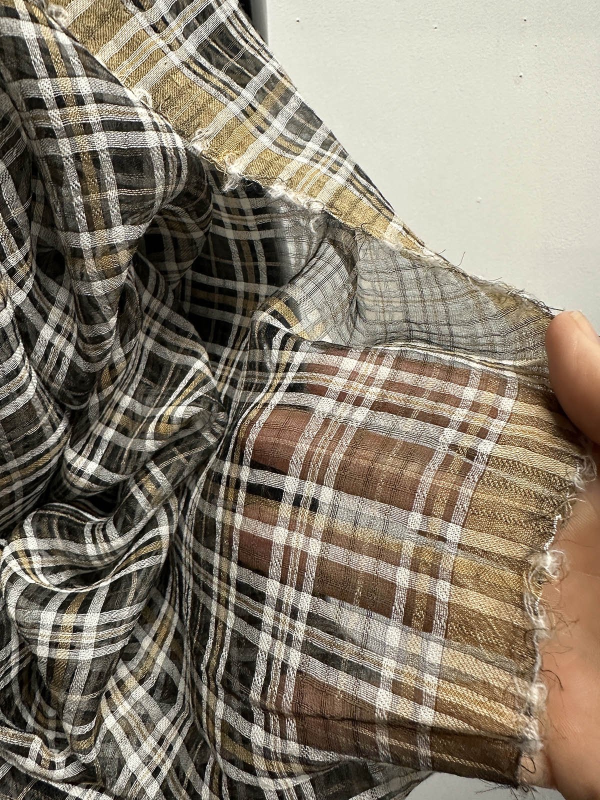 BC Gauzey Sheer Silk Plaid - L'Etoffe Fabrics LLC