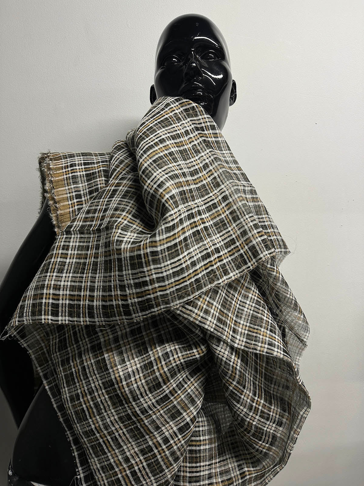 BC Gauzey Sheer Silk Plaid - L'Etoffe Fabrics LLC
