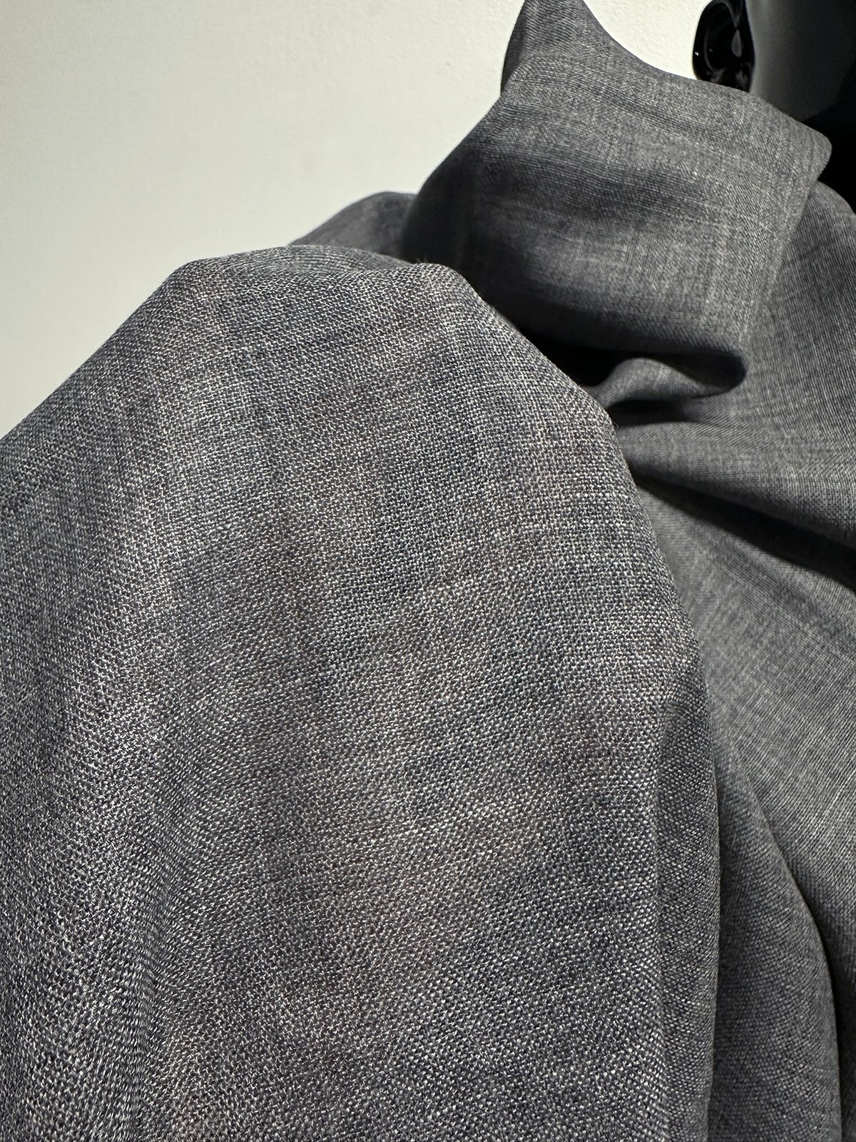 BC Gray Melange Summer Wool Gauze - N14 - L'Etoffe Fabrics LLC