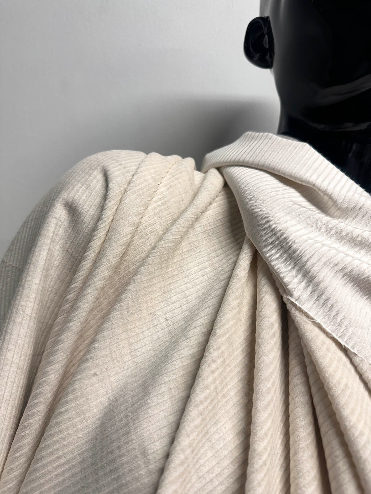 BC Italian Wide Wale Oatmeal Soft Draping Corduroy - L'Etoffe Fabrics LLC