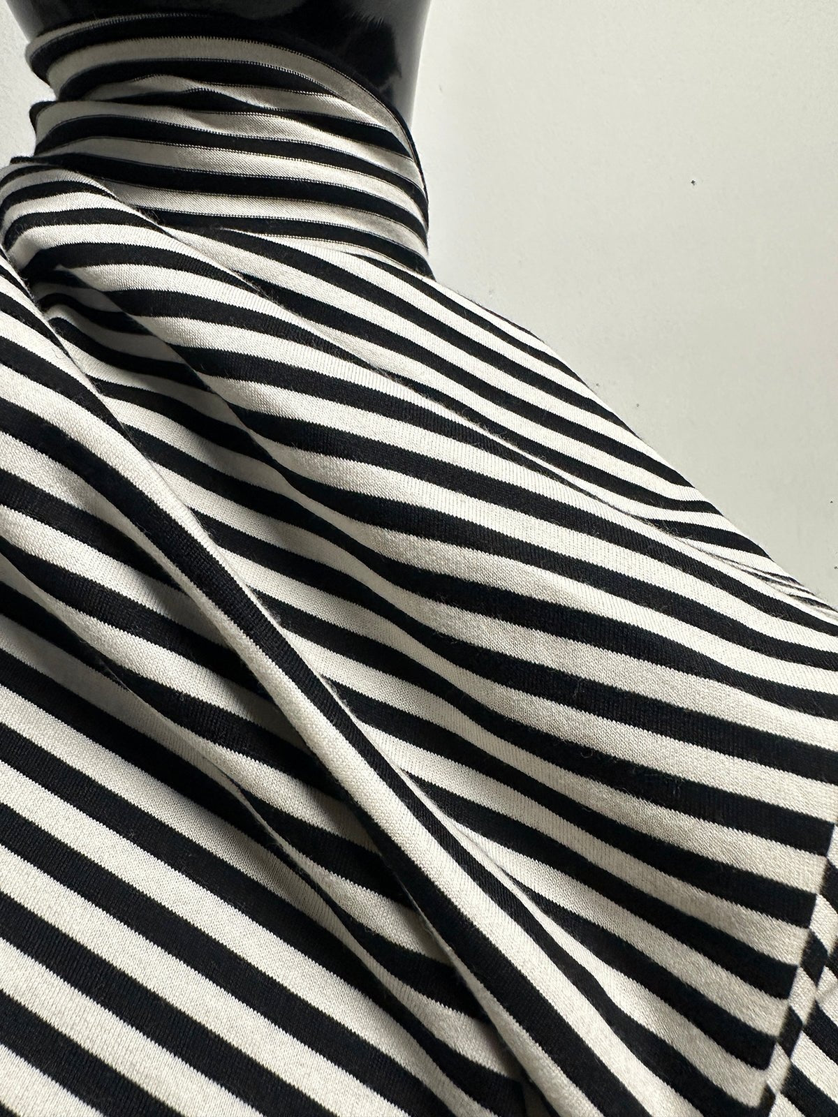 BC Ivory Black Striped Cotton Tee Jersey - L'Etoffe Fabrics LLC
