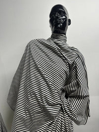 BC Ivory Black Striped Cotton Tee Jersey - L'Etoffe Fabrics LLC