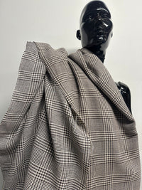 BC Lanificio Egidio Ferla Glenplaid Wool Spring - Brown S3 - L'Etoffe Fabrics LLC
