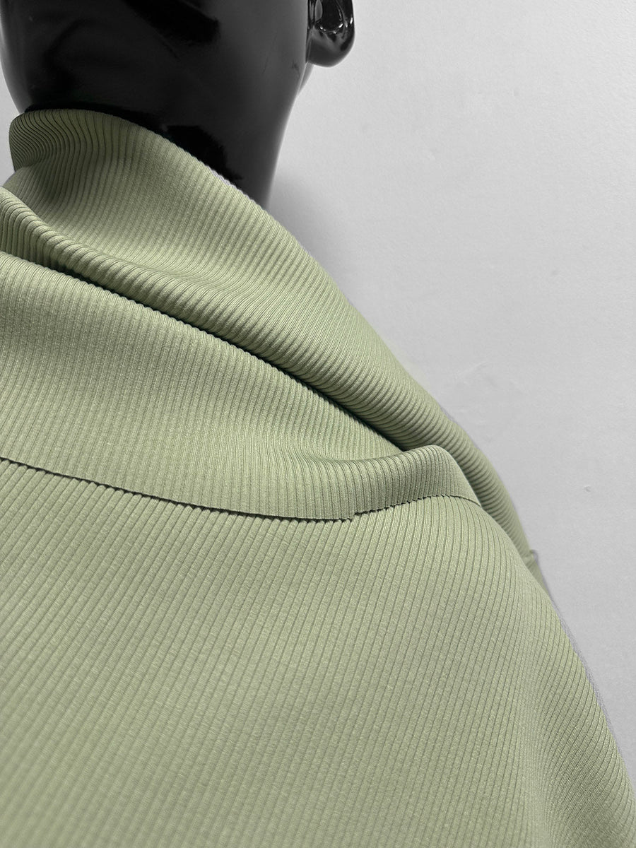 BC Luxury Cotton Ribbed Knit in Sage - L'Etoffe Fabrics LLC