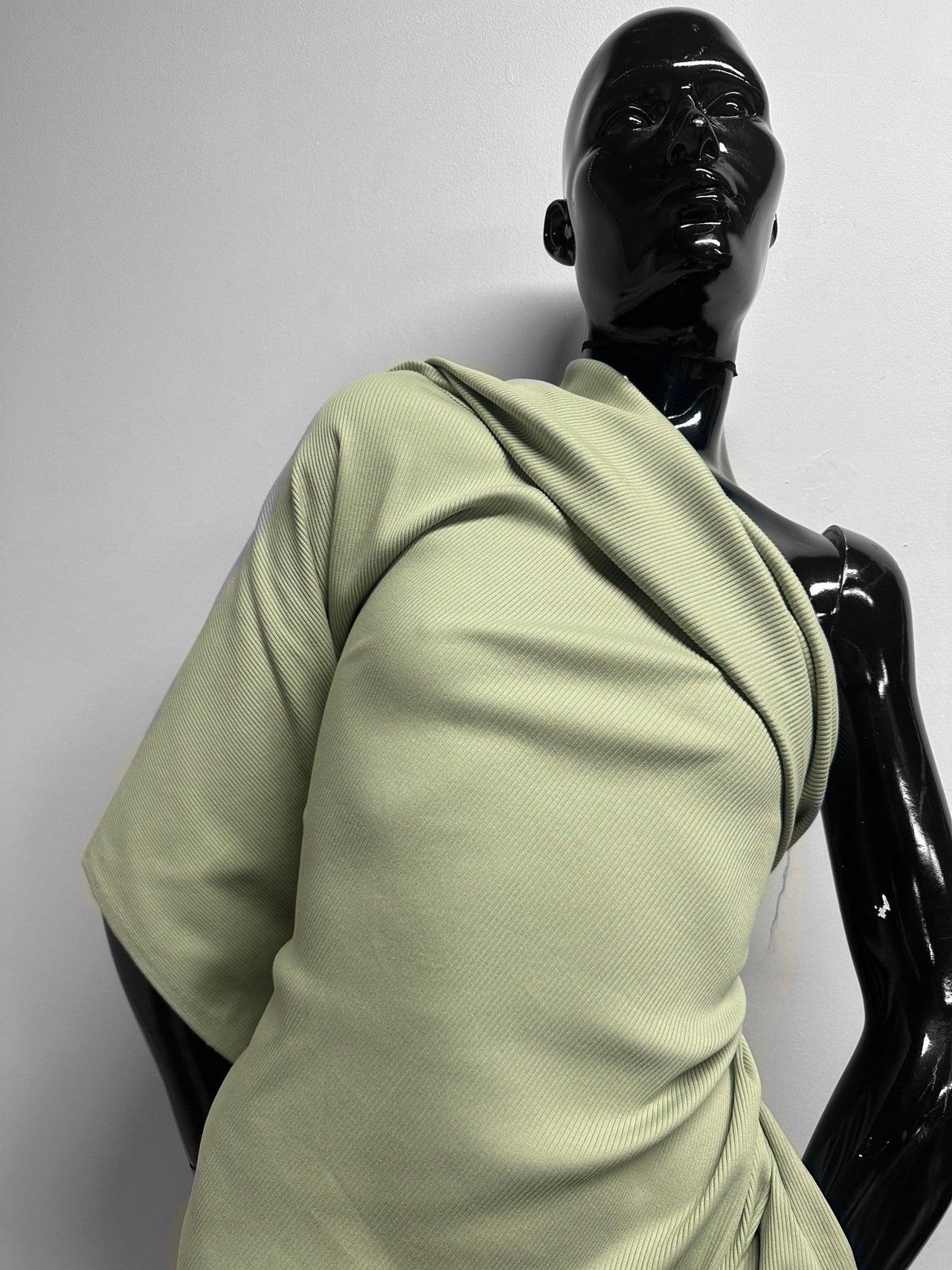 BC Luxury Cotton Ribbed Knit in Sage - L'Etoffe Fabrics LLC