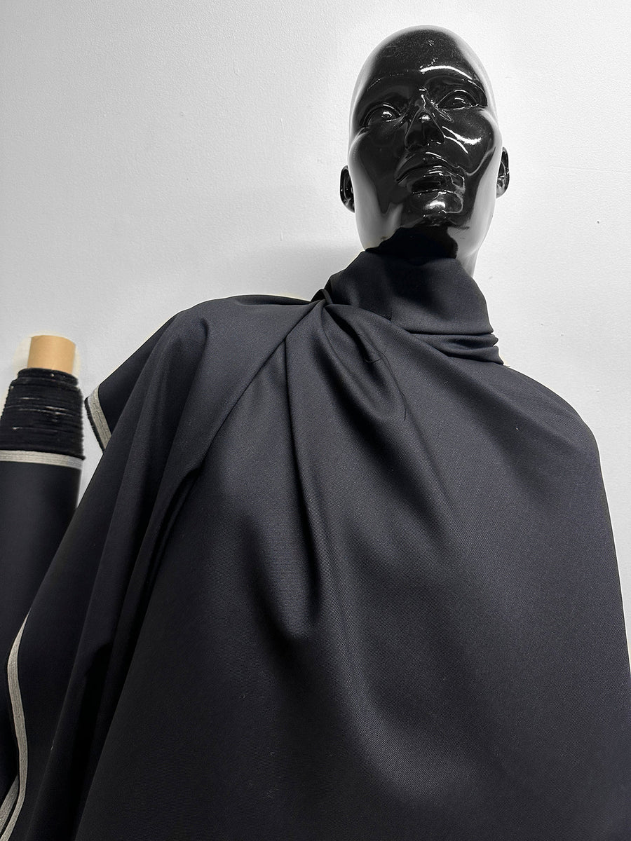 BC Midnight Stretch Wool Twill Suiting - L'Etoffe Fabrics LLC