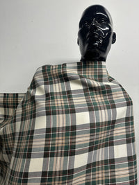 BC Plaid Wool Brown Green - S5 - L'Etoffe Fabrics LLC