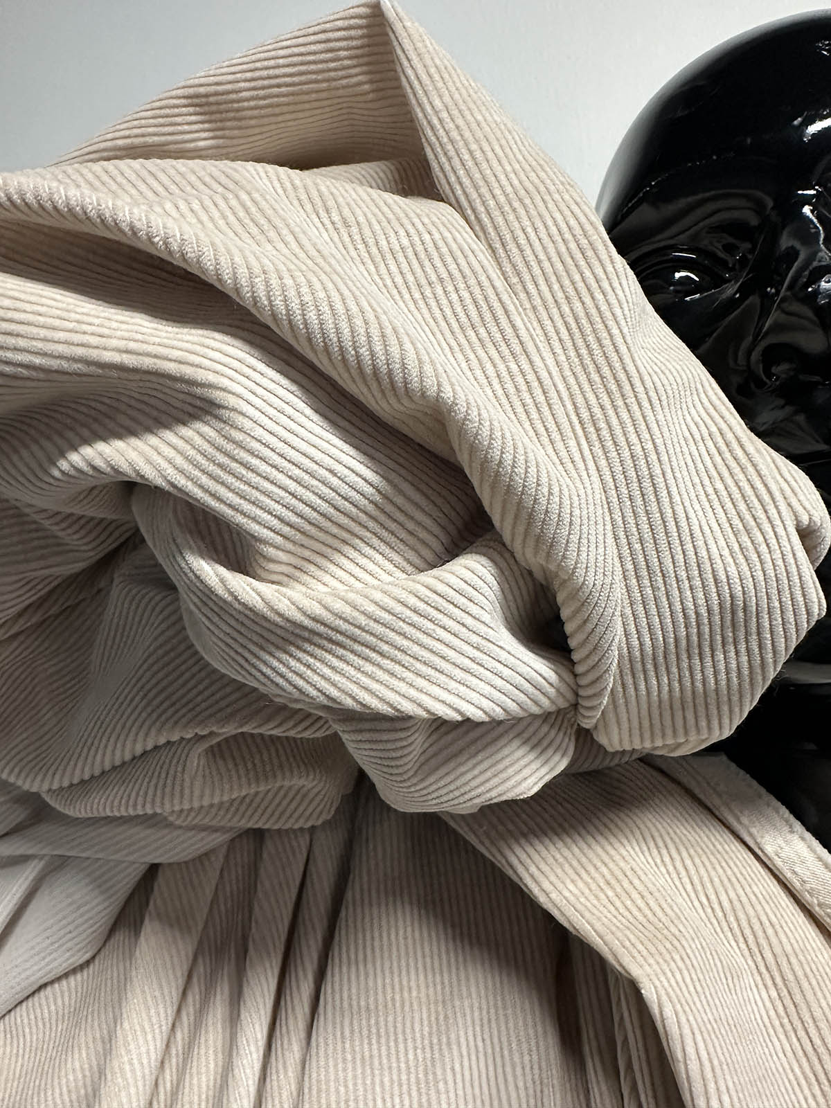 BC Sample Cuts Dusty Pale Peace Medium Wide Wale Corduroy - L'Etoffe Fabrics LLC