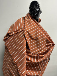 BC Sample Stripe Pumpkin Laundered Shirt/Dress Cotton - L'Etoffe Fabrics LLC