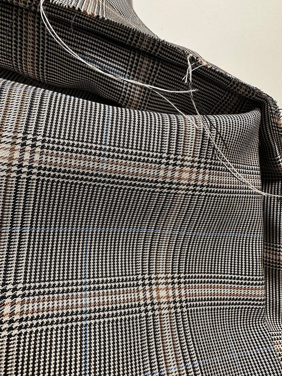 BC Slinky Glenplaid Viscose SUmmer Suiting Gives Bias - S19 - L'Etoffe Fabrics LLC