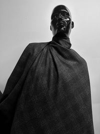 BC Soft Woolen Charcoal Check - L'Etoffe Fabrics LLC