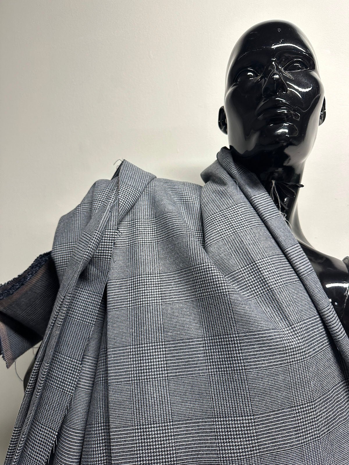 BC Sport Jacket Weight Blue Glenplaid Fabric S29 - L'Etoffe Fabrics LLC