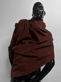 BC Thick Cotton Pinstripe Velveteen Knit Brown - L'Etoffe Fabrics LLC