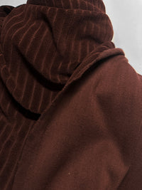 BC Thick Cotton Pinstripe Velveteen Knit Brown - L'Etoffe Fabrics LLC