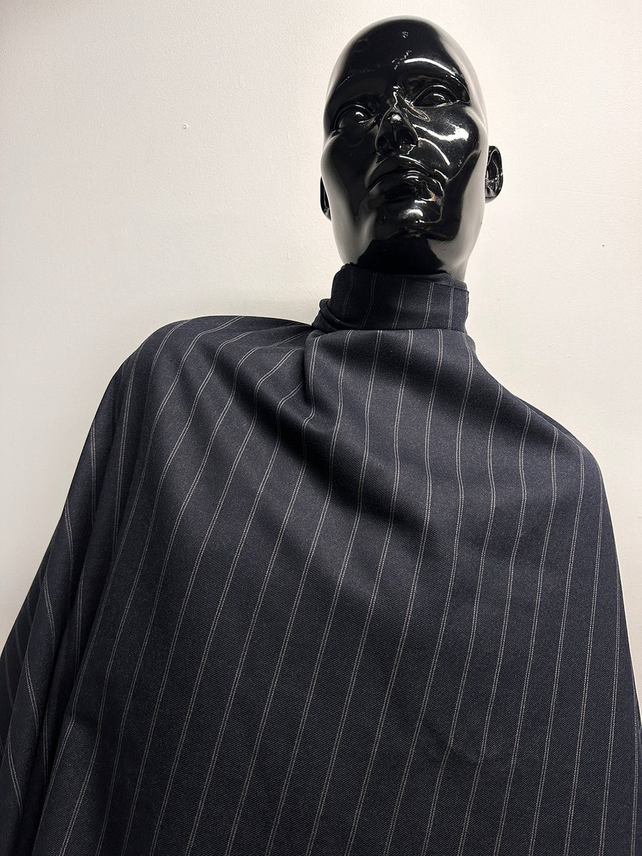 BC Wool Twill Sport Jacket Pinstripe Suiting - S47 - L'Etoffe Fabrics LLC