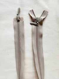 Beige 2 Way Deadstock Zipper - L'Etoffe Fabrics LLC