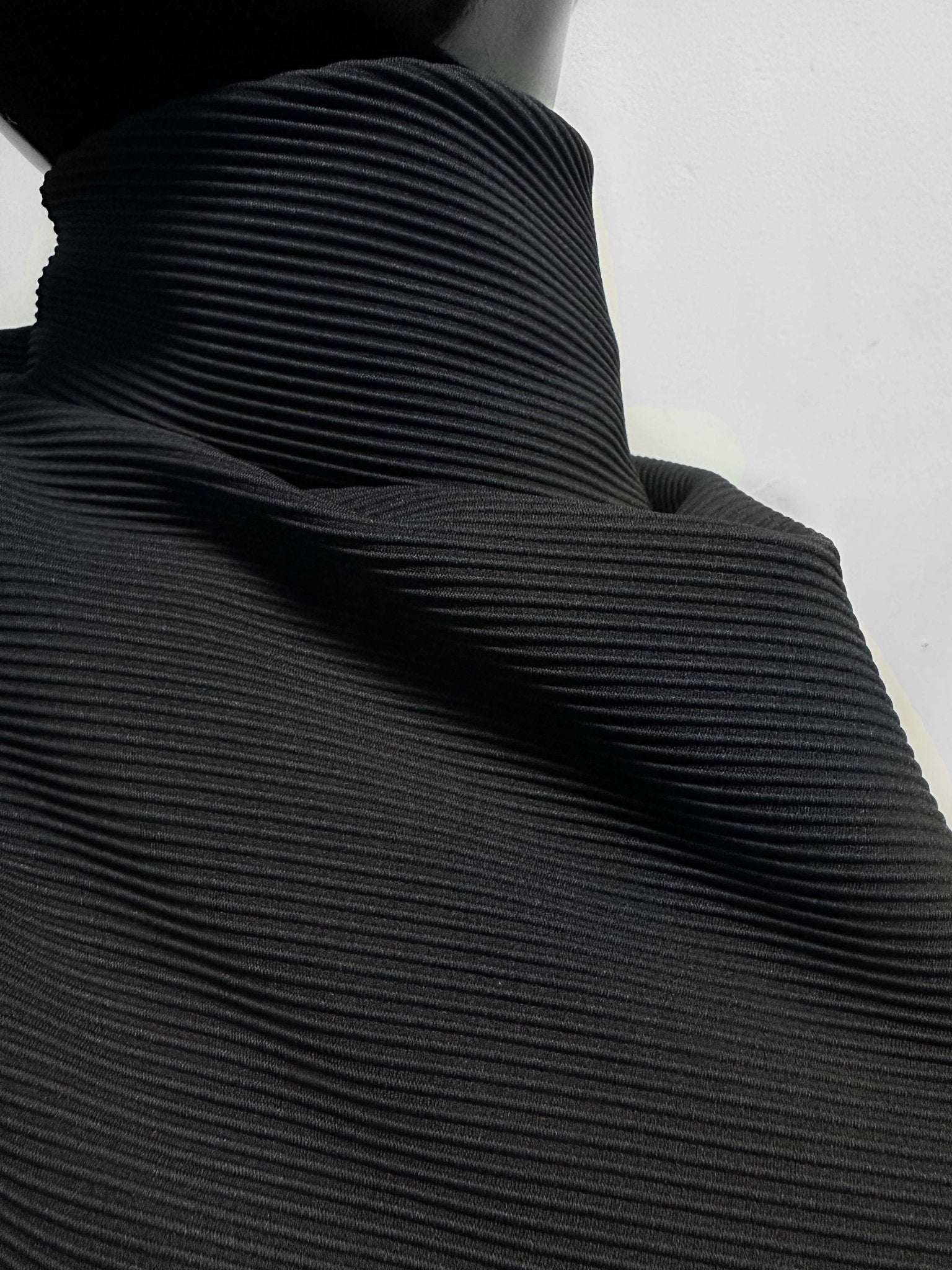 Black Compression Extra Ribbed Weave Legging Fabric - L'Etoffe Fabrics LLC