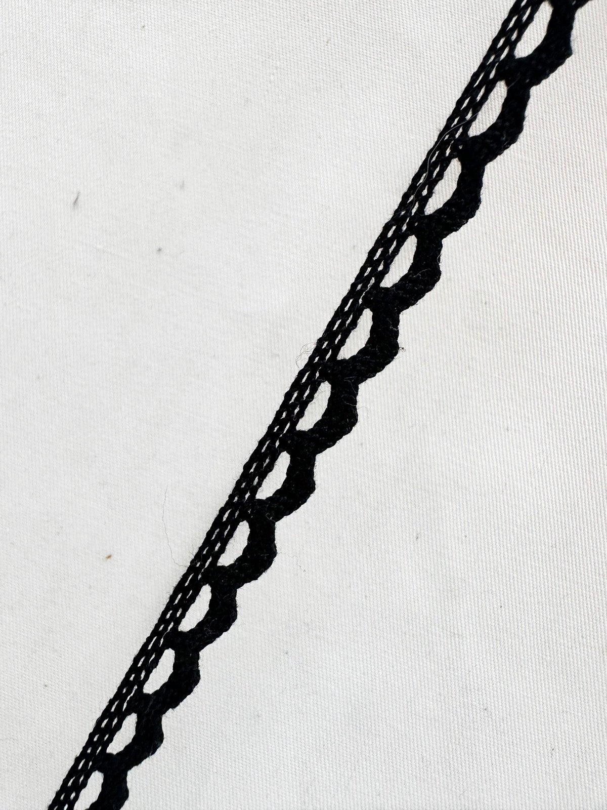 Black Cotton Scallop Trim - L'Etoffe Fabrics LLC