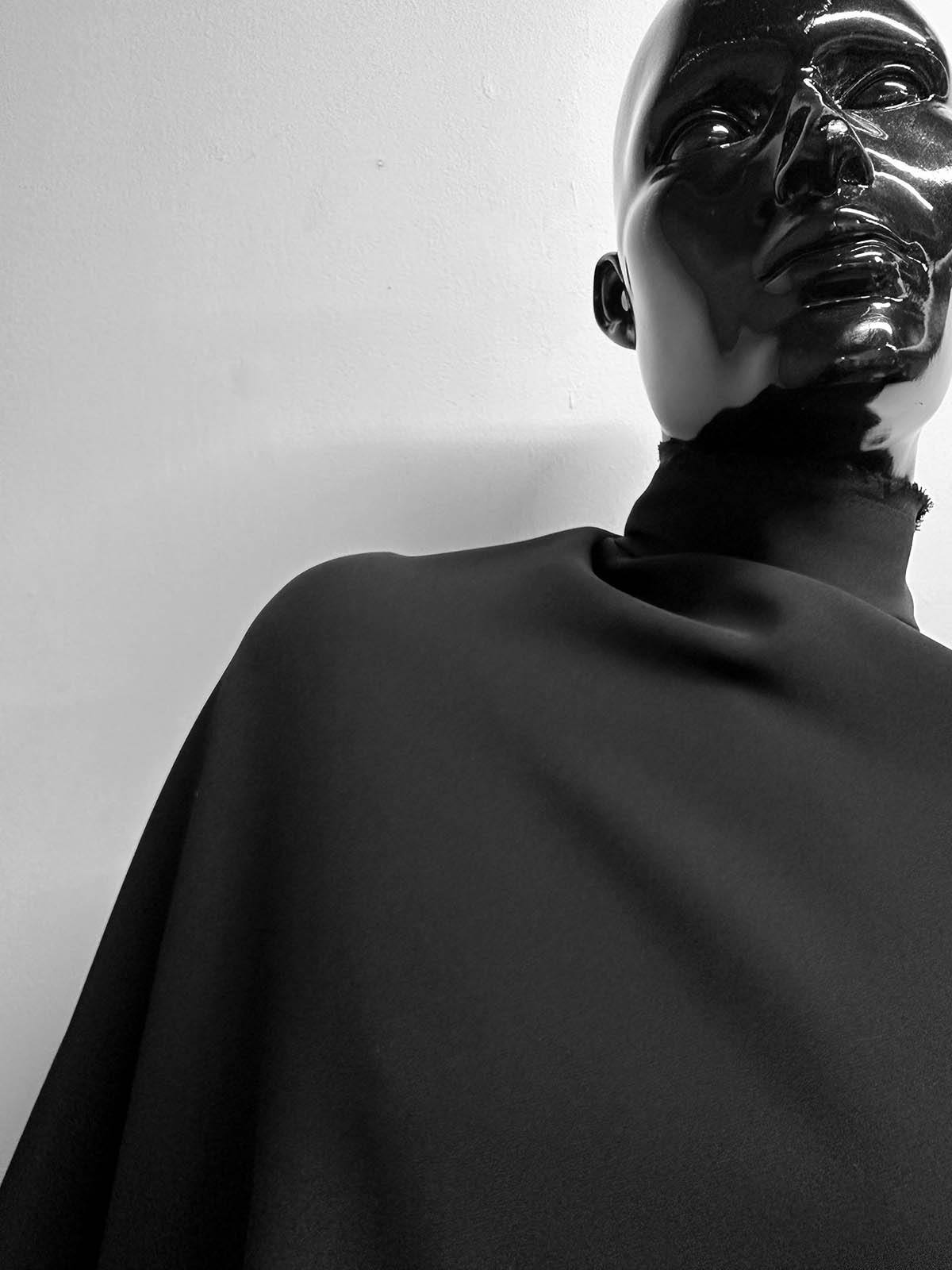 Black Crepe 3 Ply - L'Etoffe Fabrics LLC