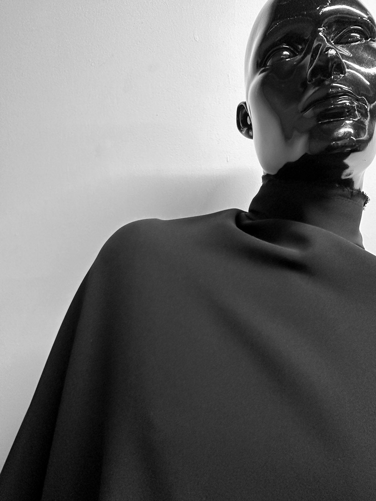 Black Crepe 3 Ply - L'Etoffe Fabrics LLC