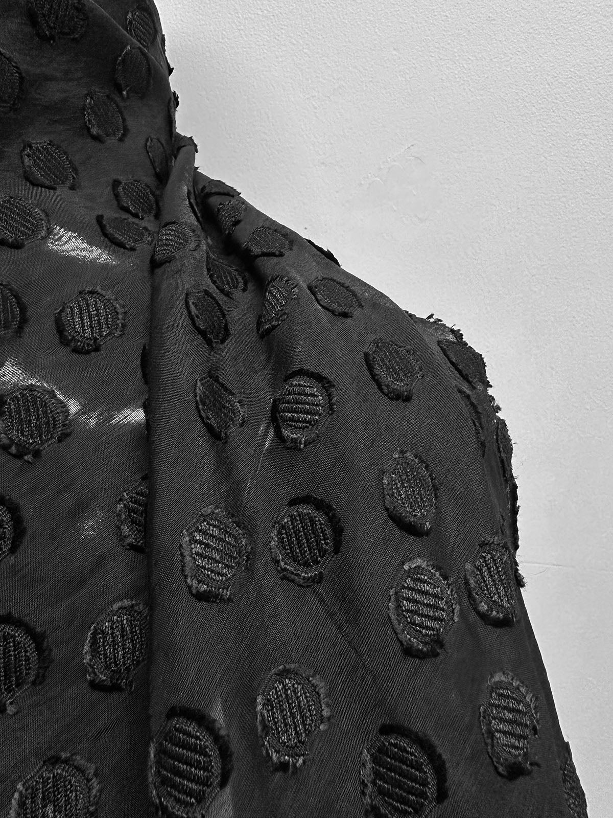 Black Fil A Coupé Voile - L'Etoffe Fabrics LLC