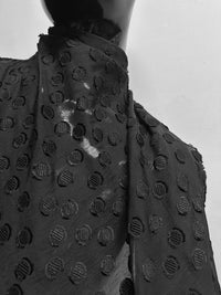 Black Fil A Coupé Voile - L'Etoffe Fabrics LLC