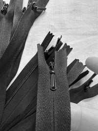 Black Invisible Zipper - L'Etoffe Fabrics LLC