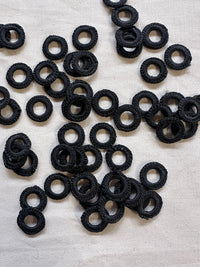 Black Passementarie Eyelets Per Dozen - L'Etoffe Fabrics LLC