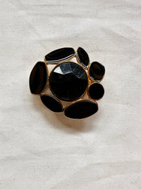 Black Pebble Sash Buckle - L'Etoffe Fabrics LLC