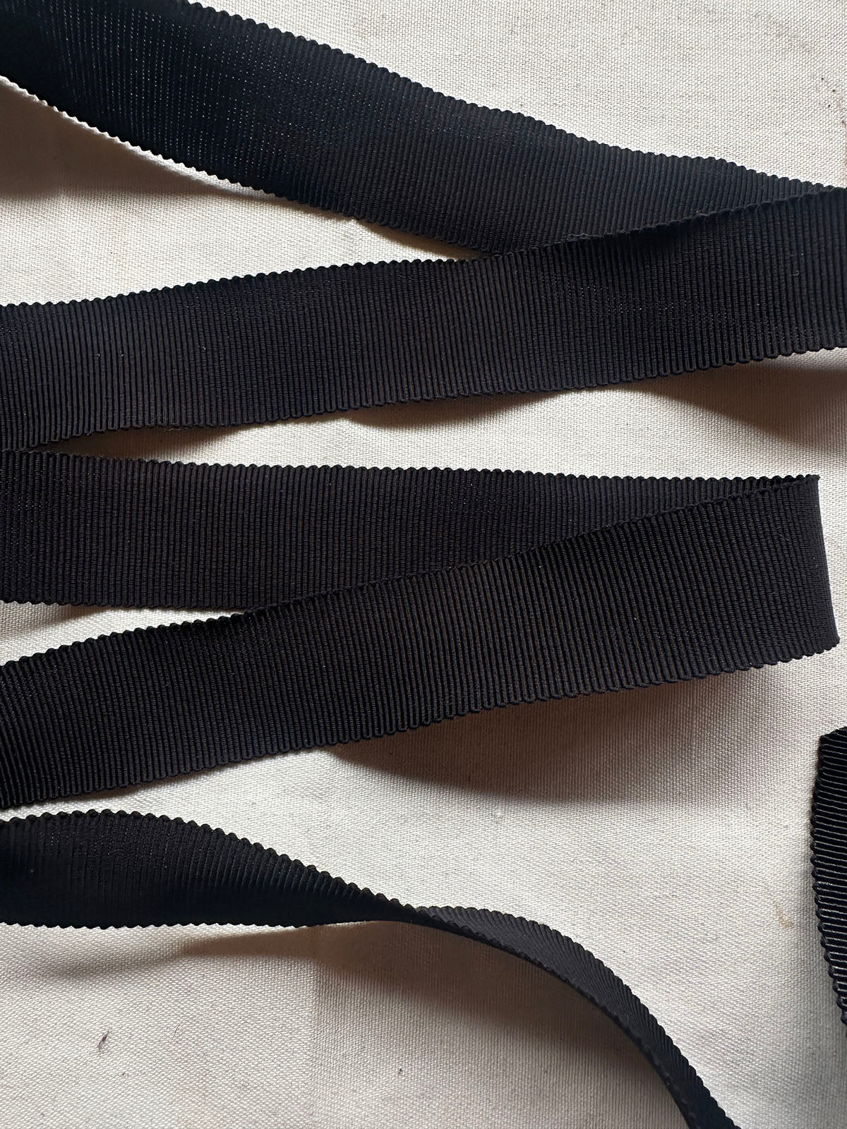 Black Petersham Grosgrain Ribbon Made In Japan - L'Etoffe Fabrics LLC