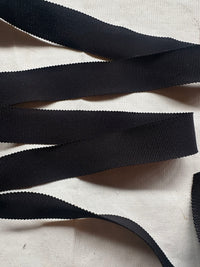 Black Petersham Grosgrain Ribbon Made In Japan - L'Etoffe Fabrics LLC