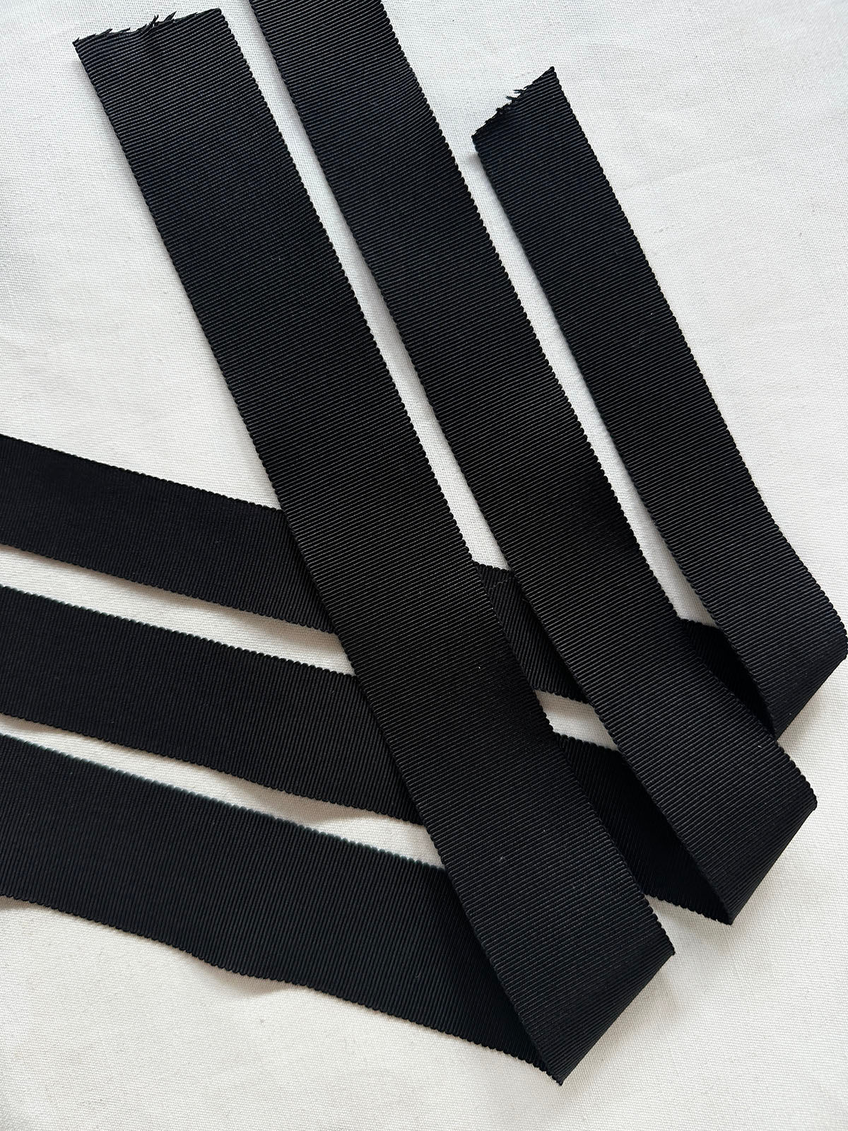 Black Petersham Rayon Ribbon By The Yard - L'Etoffe Fabrics LLC