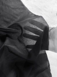 Black Silk Cotton Voile - L'Etoffe Fabrics LLC