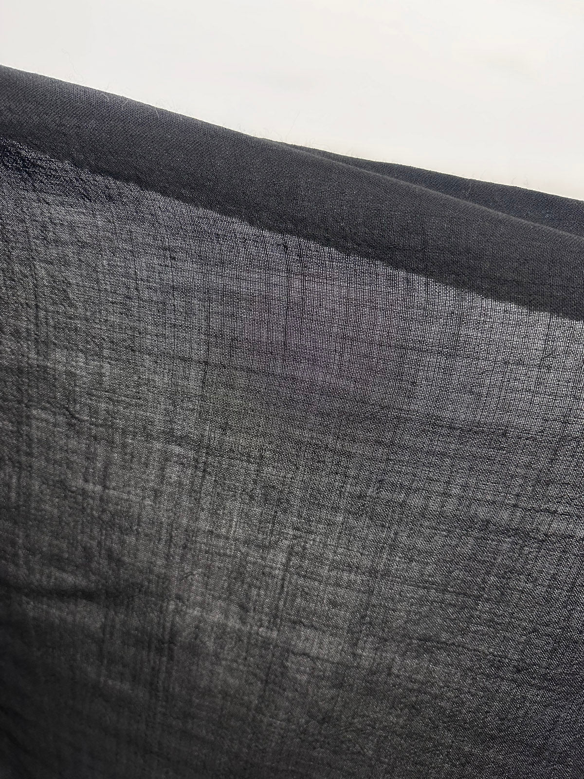 Black Wool Gauze - L'Etoffe Fabrics LLC