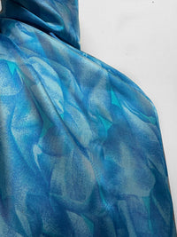 Blue Ryder Vintage Silk Twill Print - L'Etoffe Fabrics LLC