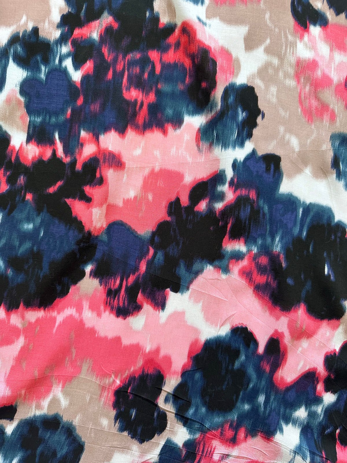 Blurred Floral Rayon Challis - L'Etoffe Fabrics LLC