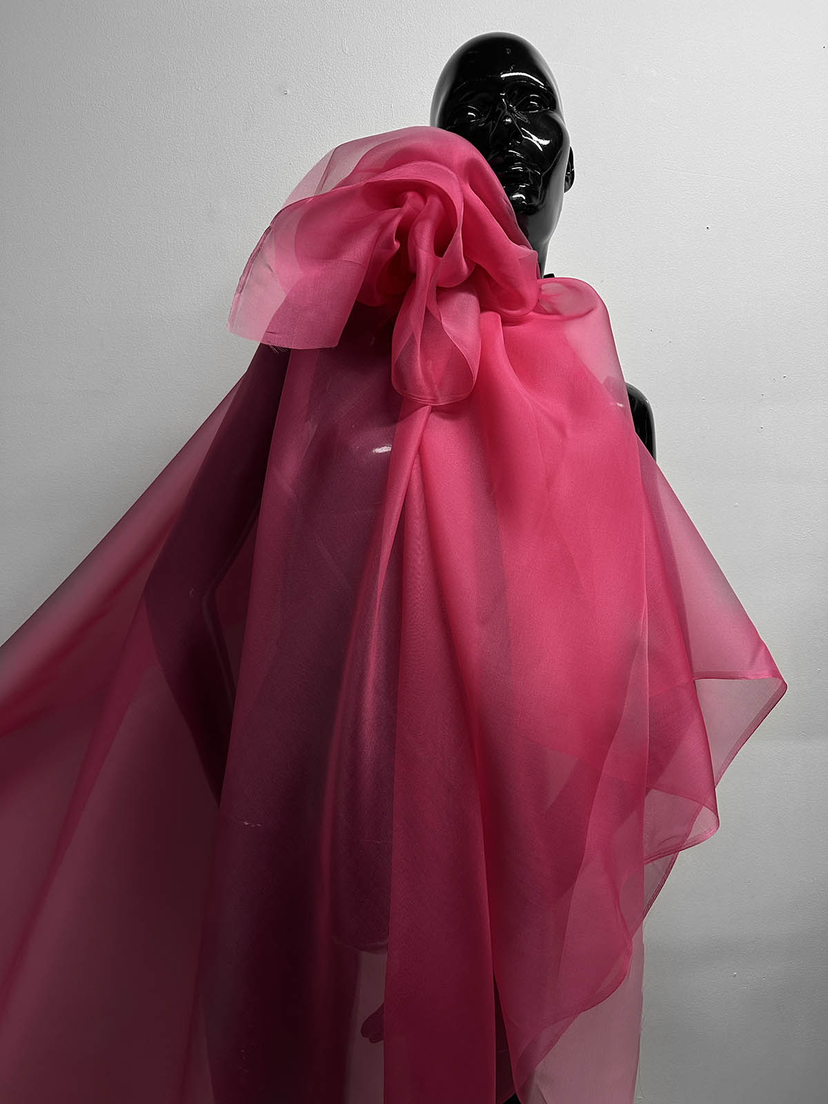 Bright Pink Silk Organza - L'Etoffe Fabrics LLC