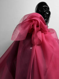 Bright Pink Silk Organza - L'Etoffe Fabrics LLC