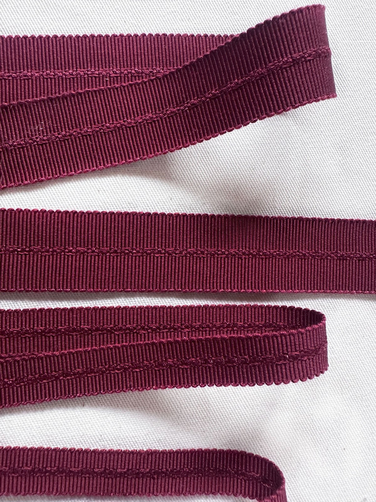 Burgundy Rayon Petersham Binder - L'Etoffe Fabrics LLC